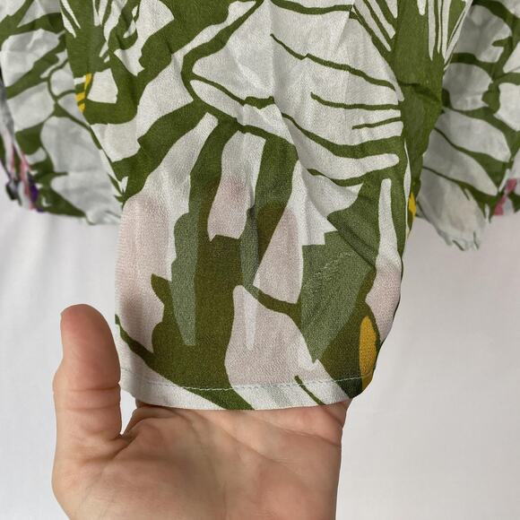 Blank London Top Womens XL Retro Floral Mod Balloon Sleeve Boho Anthropologie - Picture 5 of 14